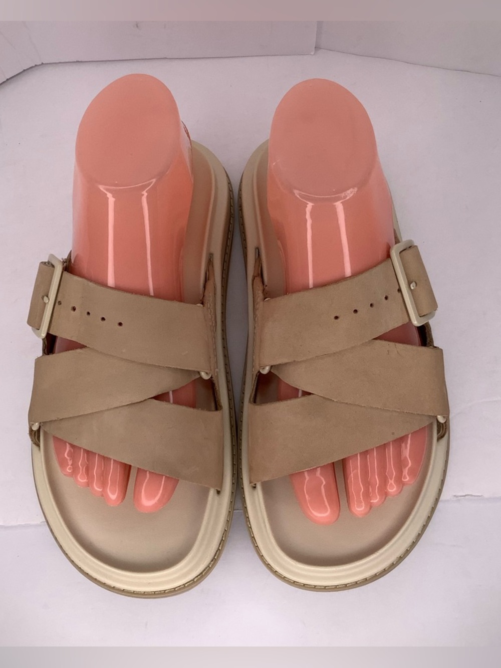 Chaco Townes Angora Nubuck Beige Women's Slide Sandals Sleek Casual Sz 7 - Picture 6 of 10